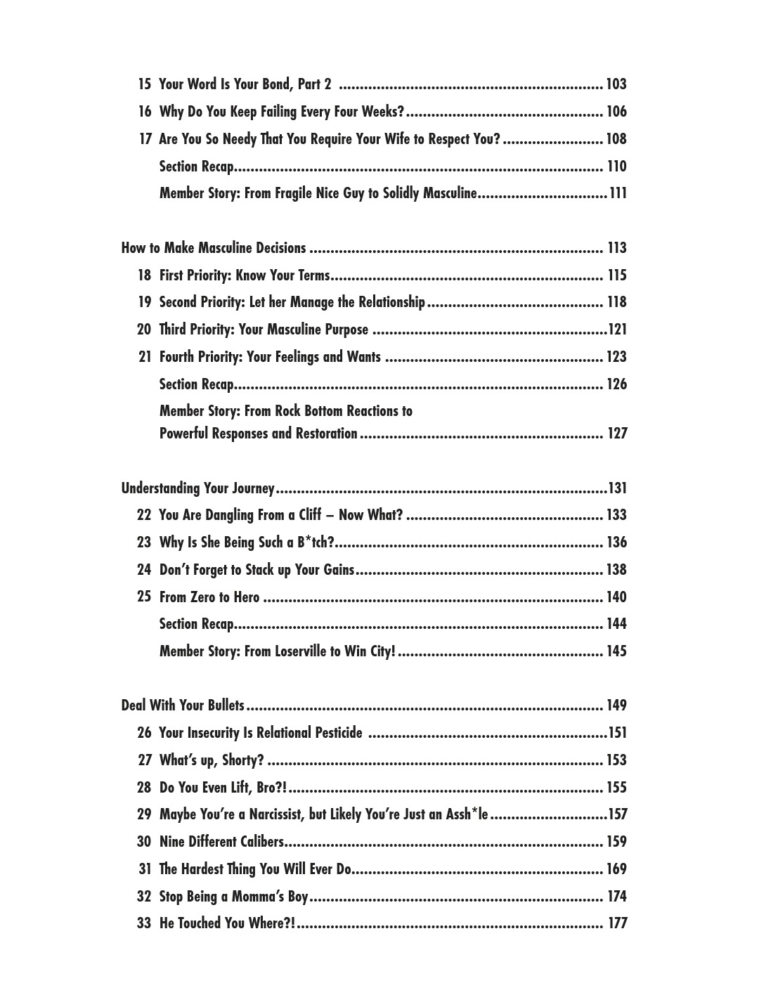 Table of Contents Page 2