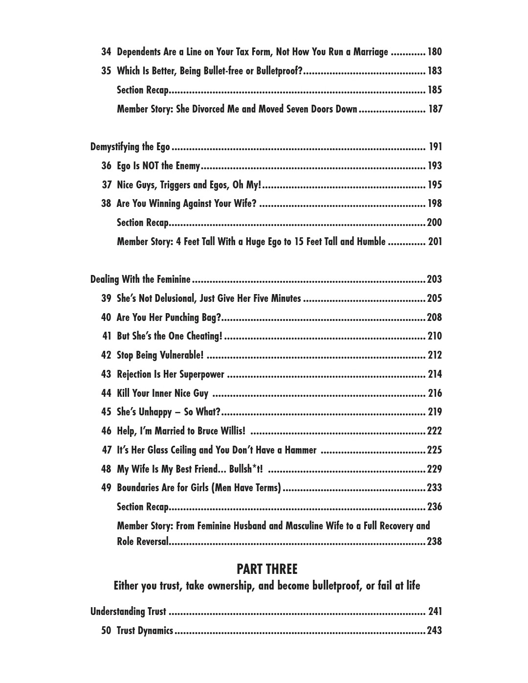 Table of Contents Page 3